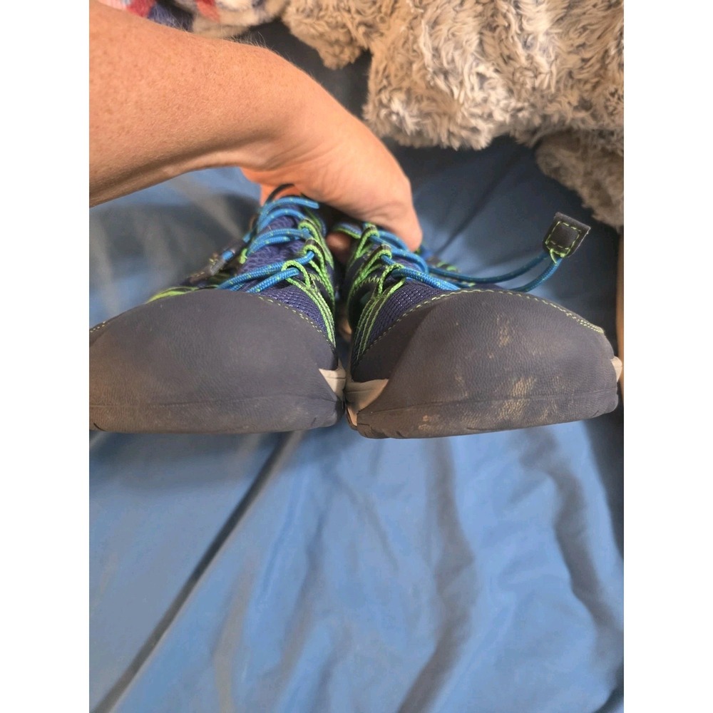 TEVA Kids Manatee Summer Sports Sandals Sz 6 Navy Blue Green Water Shoes Slip On - Picture 6 of 7